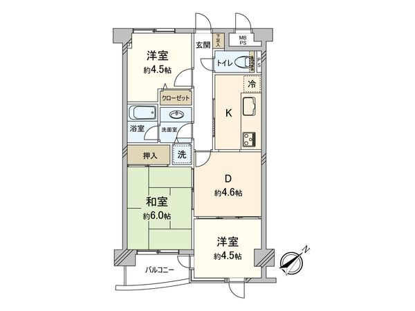 サージュ白楽 間取図(平面図) サージュ白楽 間取図(平面図)