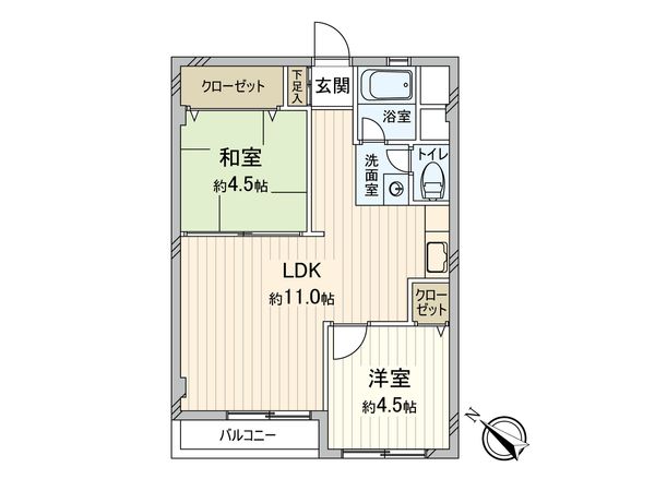 大倉山第二コーポラス D棟 間取図(平面図) 大倉山第二コーポラス D棟 間取図(平面図)