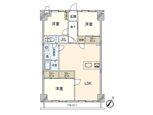 ライオンズマンション長津田 間取図(平面図) ライオンズマンション長津田 間取図(平面図)