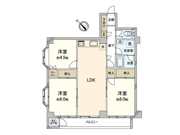 ライオンズマンション菊名第2 間取図(平面図) ライオンズマンション菊名第2 間取図(平面図)
