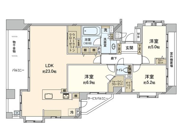 ヒルズ横浜神之木公園 間取図(平面図) ヒルズ横浜神之木公園 間取図(平面図)