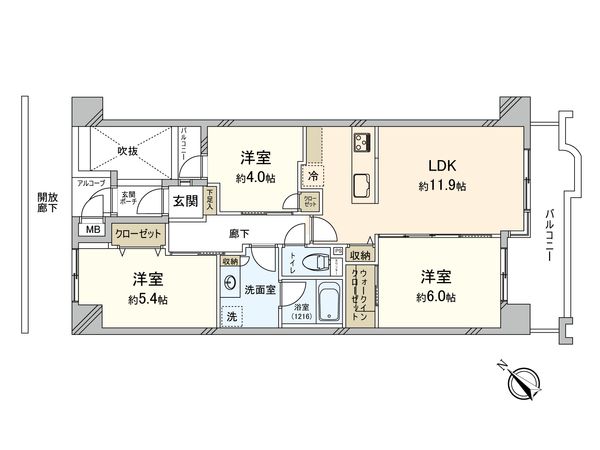 アンバサダー横浜松見町 間取図(平面図)