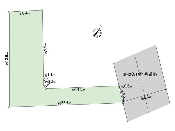 鶴見区矢向3丁目 土地 区画図