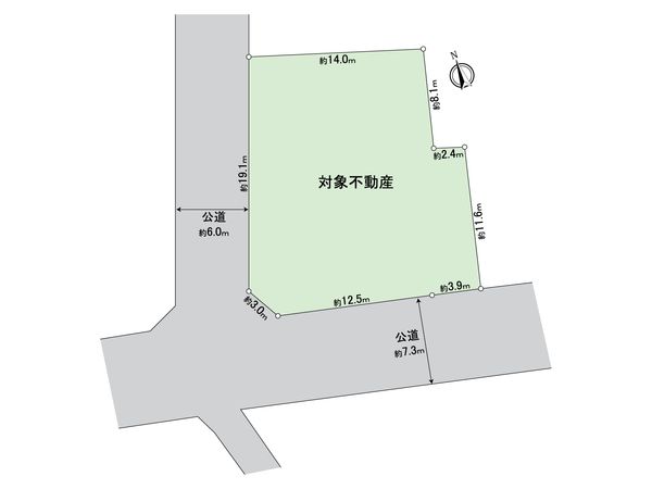 幸区小倉2丁目 古家付土地 区画図 幸区小倉2丁目 古家付土地 区画図