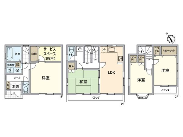 鶴見区矢向4丁目 戸建 間取図(平面図) 鶴見区矢向4丁目 戸建 間取図(平面図)