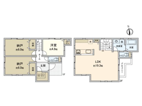 片瀬山三丁目戸建 間取図(平面図)