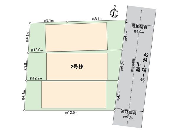幸区矢上(新築戸建)2号棟 全体区画図 幸区矢上(新築戸建)2号棟 全体区画図