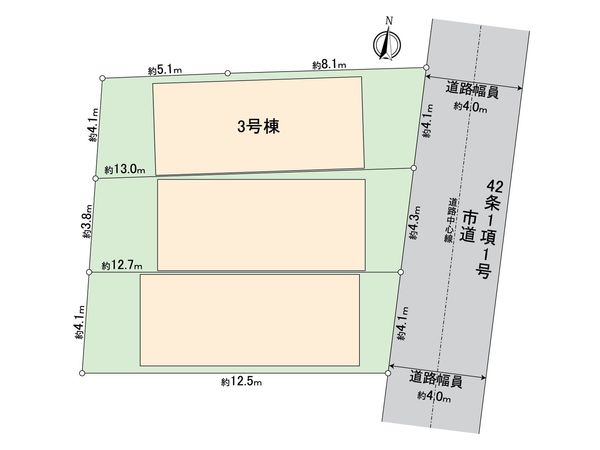 幸区矢上(新築戸建)3号棟 全体区画図 幸区矢上(新築戸建)3号棟 全体区画図