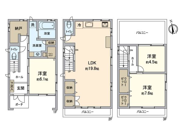 鶴見区江ケ崎町(戸建) 間取図(平面図) 鶴見区江ケ崎町(戸建) 間取図(平面図)