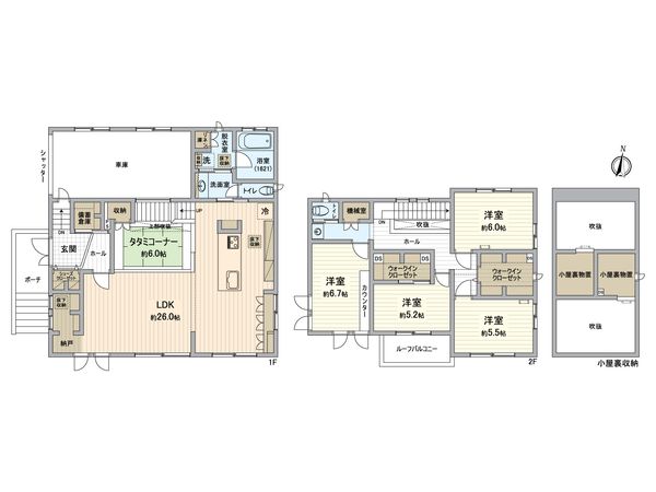 港北区新吉田東6丁目 戸建 間取図(平面図) 港北区新吉田東6丁目 戸建 間取図(平面図)