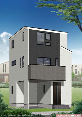 鶴見区矢向3丁目(新築戸建) 外観パース図 鶴見区矢向3丁目(新築戸建) 外観パース図