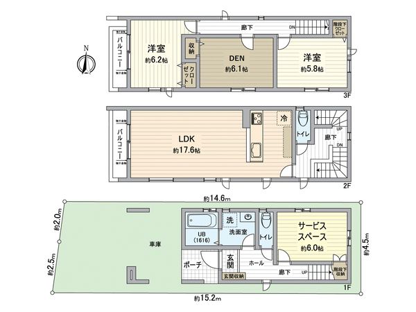 幸区南加瀬4丁目 戸建 間取図(平面図) 幸区南加瀬4丁目 戸建 間取図(平面図)