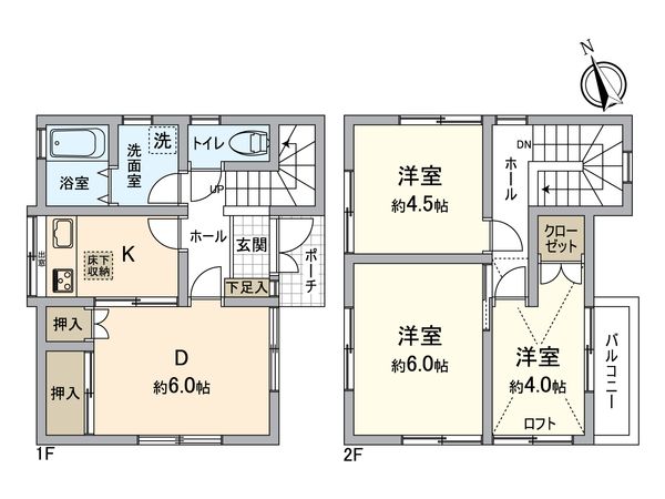 鶴見区江ケ崎町戸建 間取図(平面図)