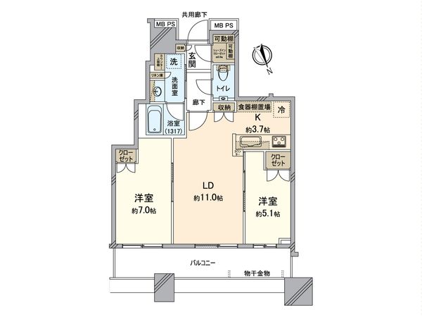 パークタワー新川崎 間取図(平面図) 間取図(平面図)