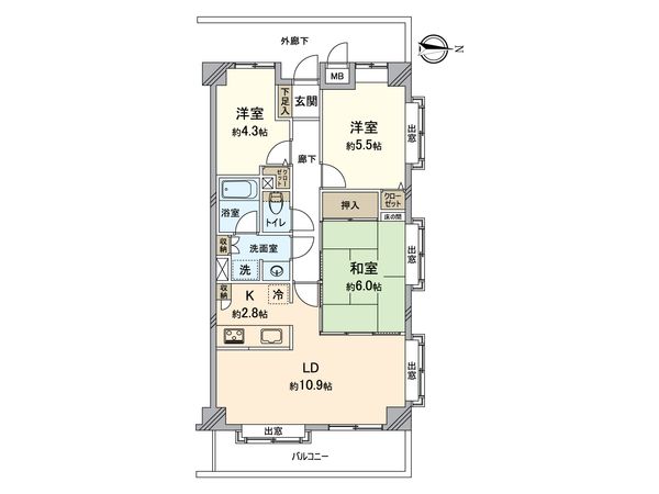 新川崎ガーデンハウス 間取図(平面図)