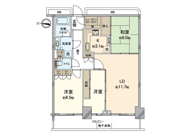 サウザンドシティ 壱番館 間取図(平面図) 間取図(平面図)