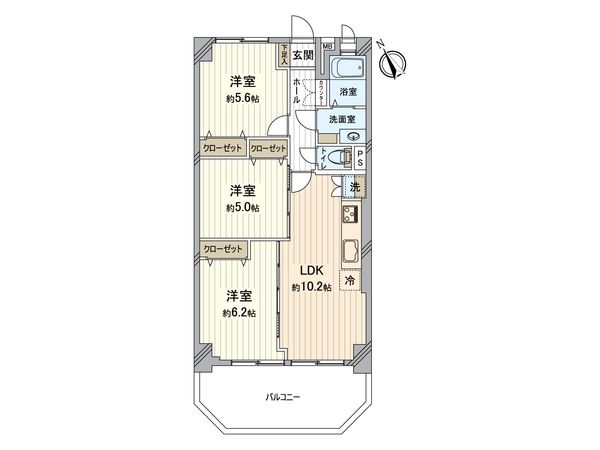 鹿島田セントラルマンション 間取図