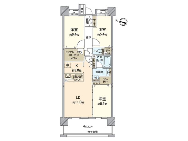 クレストプライムレジデンス アベニュー壱番街 間取図(平面図)