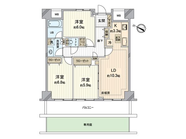 サウザンドシティ 5番館 間取図(平面図) サウザンドシティ 5番館 間取図(平面図)