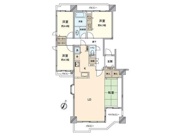 パークシティ新川崎 西二番街B棟 間取図(平面図) パークシティ新川崎 西二番街B棟 間取図(平面図)