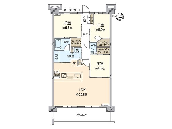 Brillia e-SQUARE 間取図(平面図)