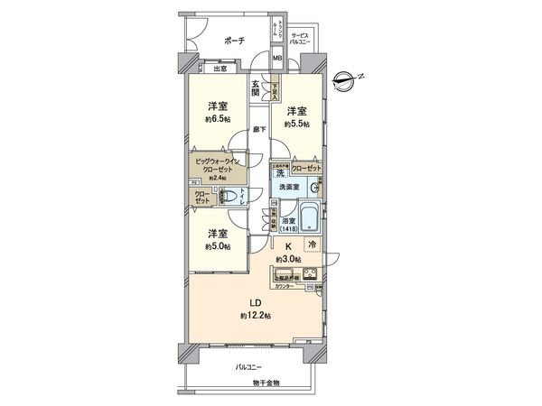 クレストプライムレジデンス アベニュー壱番街 間取図(平面図) クレストプライムレジデンス アベニュー壱番街 間取図(平面図)