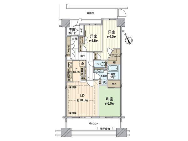 アリュール新川崎 間取図(平面図) アリュール新川崎 間取図(平面図)