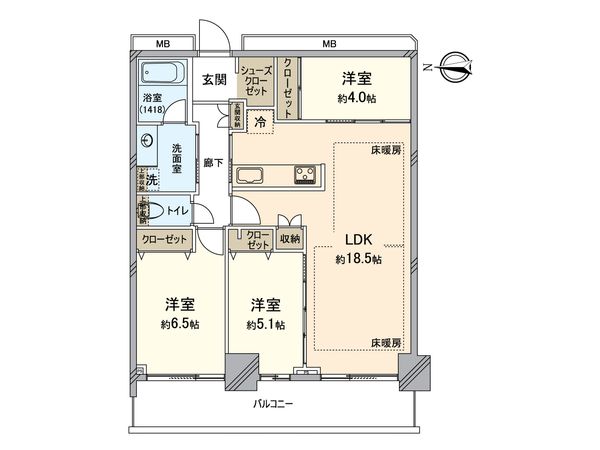 サウザンドシティ 壱番館 間取図(平面図) 間取図(平面図)