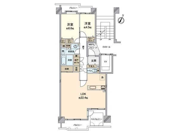パークシティ新川崎 東三番街F棟 間取図(平面図)