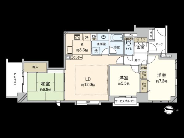 アルティフ・ガーデンズ川崎 間取図(平面図) アルティフ・ガーデンズ川崎 間取図(平面図)