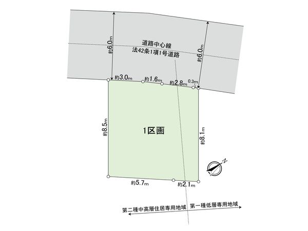 南野川3丁目 1区画 区画図