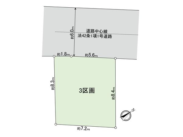 南野川3丁目 3区画 区画図
