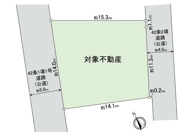 西野川2丁目土地 地型図