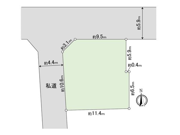 東有馬5丁目土地 区画図 東有馬5丁目土地 区画図