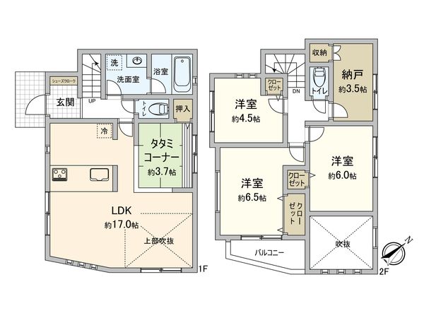 東有馬2丁目 新築戸建 B棟 間取図(平面図)