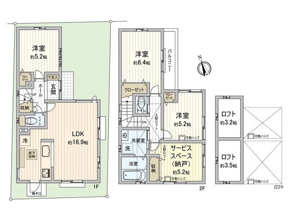 東野川1丁目 戸建 間取図(平面図)