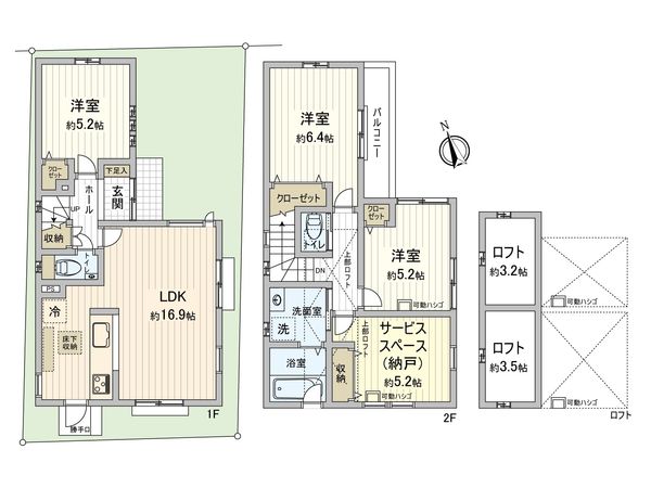 東野川1丁目 戸建 間取図(平面図)