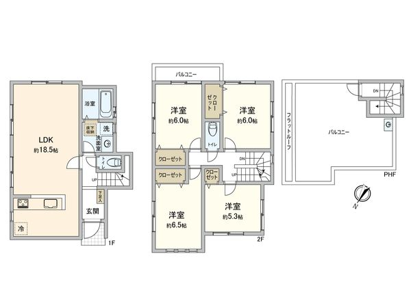 野川本町1丁目 新築戸建 4号棟 間取図(平面図)