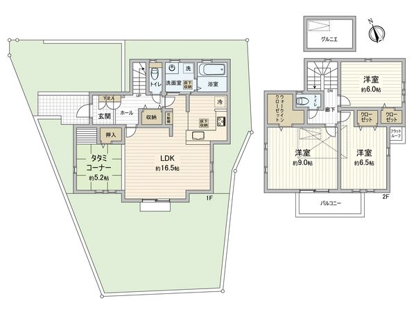 南野川1丁目 新築戸建 4号棟 間取図(平面図) 間取図(平面図)