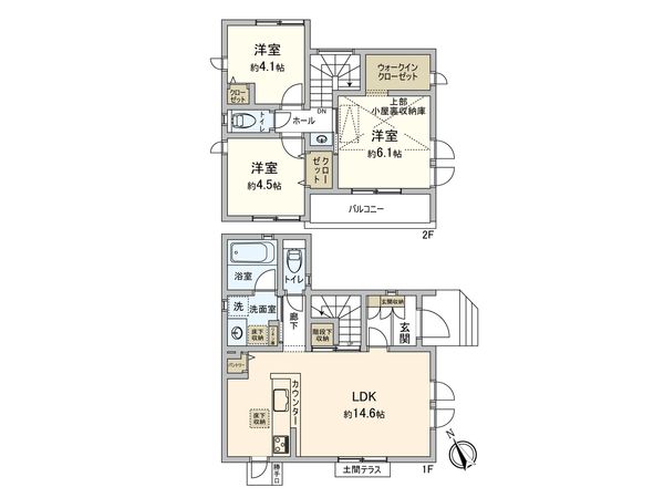 東有馬1丁目 新築戸建 間取図(平面図) 間取図(平面図)