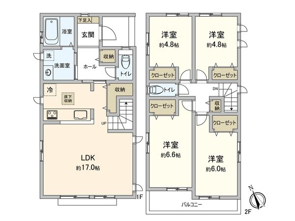 南野川1町目 新築戸建 A号棟 リビング