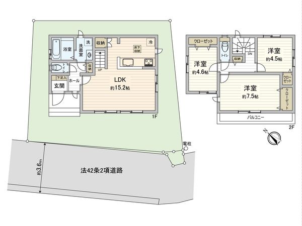 南野川3丁目 新築戸建 A号棟 間取図(平面図)