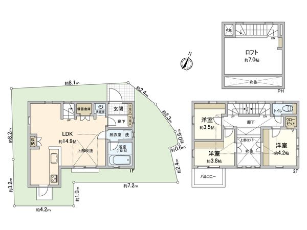 南野川2丁目戸建 間取図(平面図) 間取図(平面図)