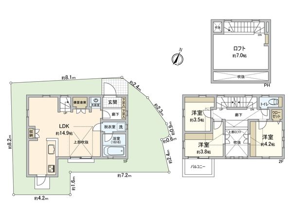 南野川2丁目戸建 間取図(平面図)