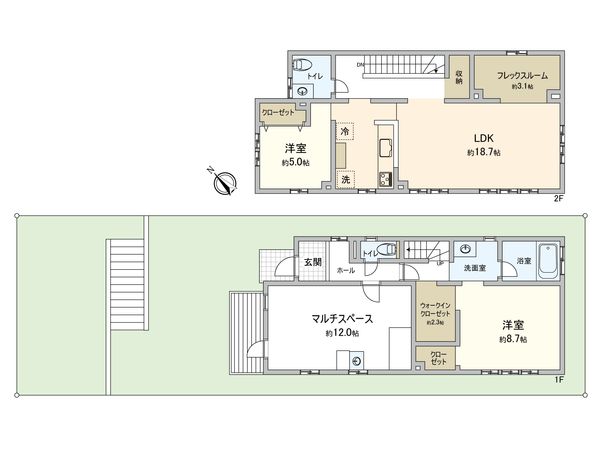西野川3丁目 戸建 間取図(平面図)