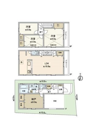 馬絹4丁目 戸建 間取図(平面図) 馬絹4丁目 戸建 間取図(平面図)