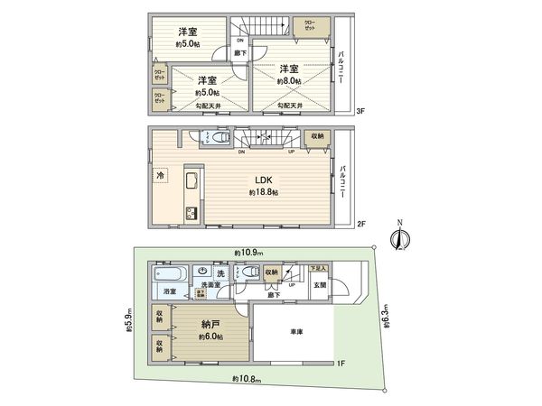 馬絹4丁目 戸建 間取図(平面図) 馬絹4丁目 戸建 間取図(平面図)