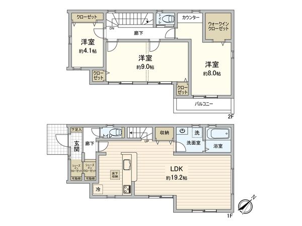 すみれが丘 新築戸建 2号棟 間取図(平面図) すみれが丘 新築戸建 2号棟 間取図(平面図)