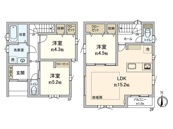 東野川2丁目 新築戸建 間取図(平面図)