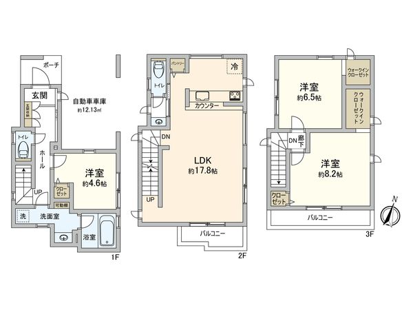 東有馬1丁目 新築戸建 間取図(平面図) 東有馬1丁目 新築戸建 間取図(平面図)